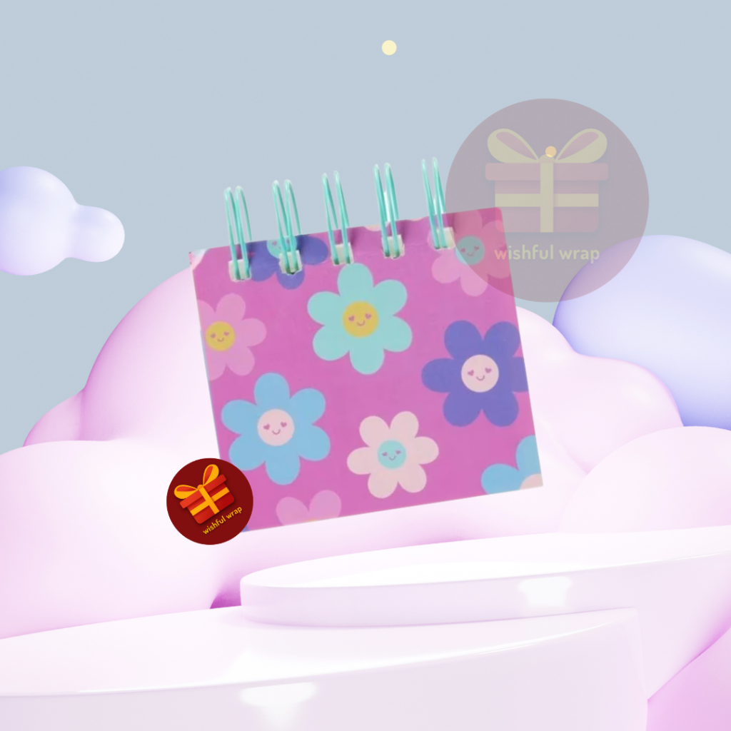 Spiral Sticky Note Pad (Flower)