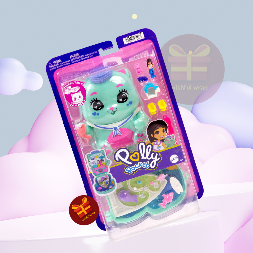 Polly Pocket Dolls and Playset, Set Sail Kitty Compact