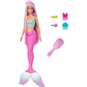 Mattel Barbie Mermaid Doll With 18cm-Long Fantasy Hair & Accessories